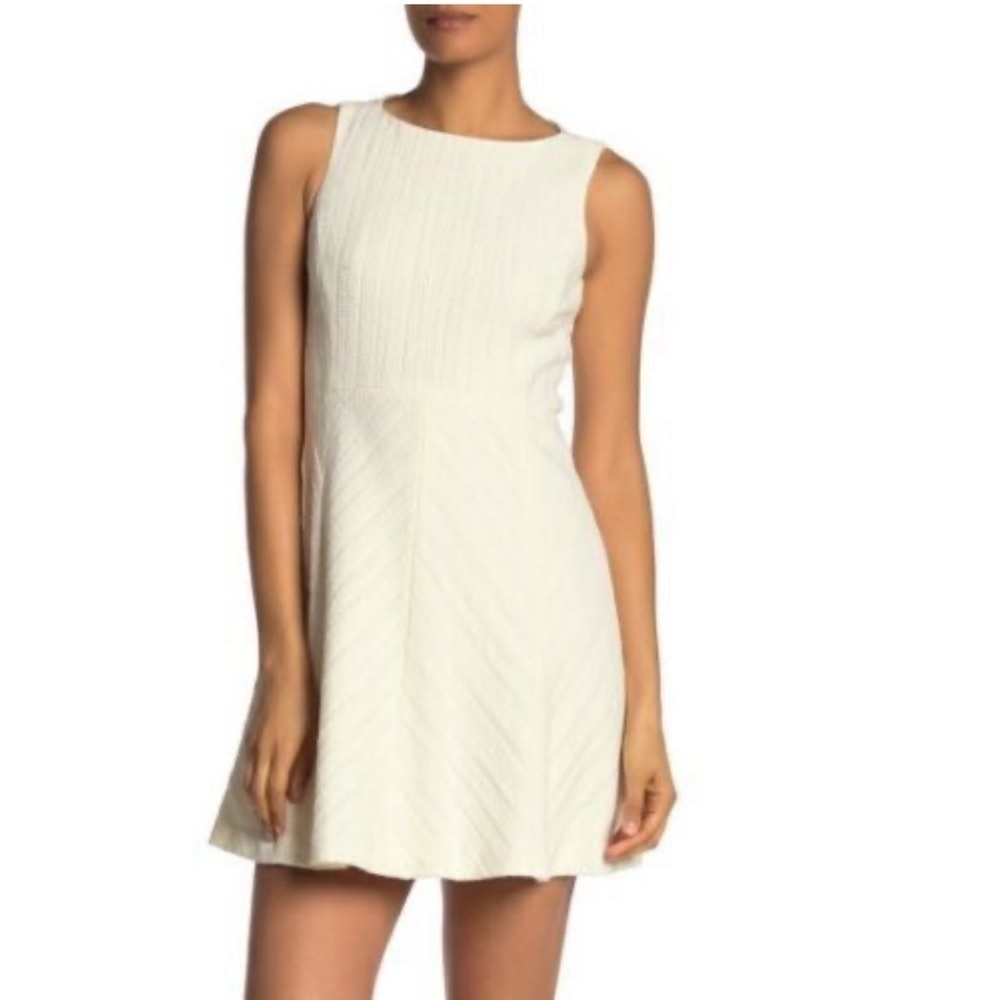 Theory Off White Cailen Tweed Classic Flare Dress | 8